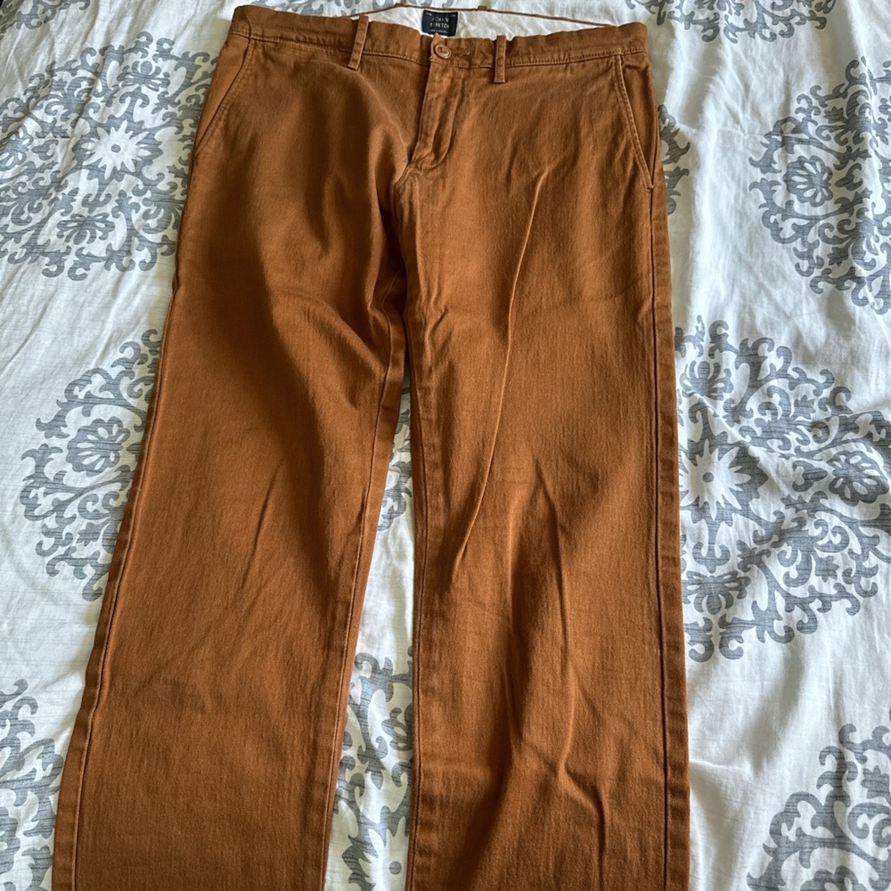 Burnt orange chino pants - great for casual wear, very comfortable